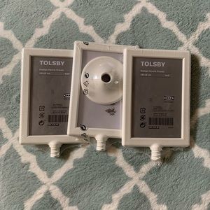 Set of 3 white frames with stands.  By Ikea, NWT’s